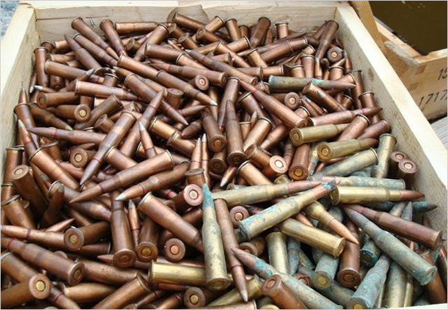 Ammunition supplied by an American contractor to Afghan forces. Some of it was in such poor shape that it was not used.  (New York Times)