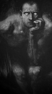 Detail of 'Lucifer', by Franz von Stuck, 1890.
